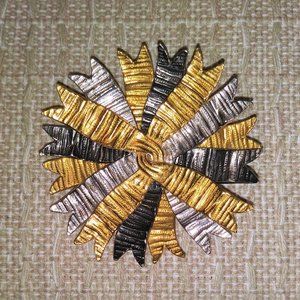 VINTAGE DeNICOLA RIBBON STARBURST BROOCH